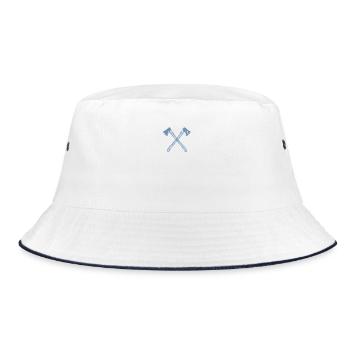 Axt gekreuzte Äxte - Bucket Hat - Weiß/Navy - Vorne