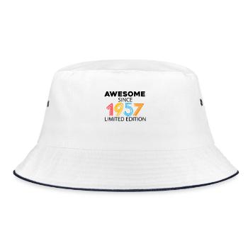 Fantastic since 1957 - born in 1957 - Bucket Hat - white/navy - Front