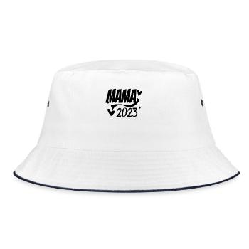Mama 2023 Mutter - Bucket Hat - Weiß/Navy - Vorne