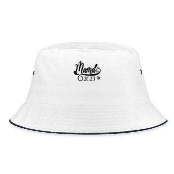 Mama 2023 Mutter - Bucket Hat - Weiß/Navy - Vorne