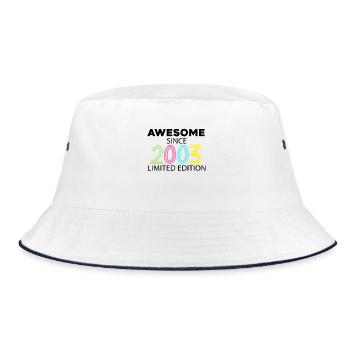 Fantastisch seit 2003 - Jahrgang 2003 - Bucket Hat - Weiß/Navy - Vorne
