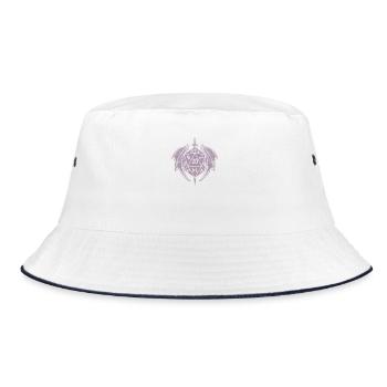 pen and paper dm cube - Bucket Hat - white/navy - Front