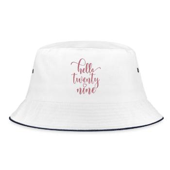 Hello Twenty Nine Cute 29 Years Old Birthday - Bucket Hat - white/navy - Front