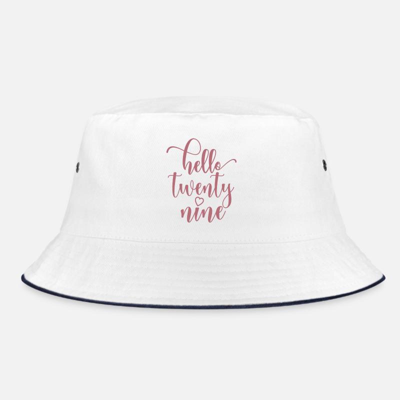 Hello Twenty Nine Cute 29 Years Old Birthday Bucket Hat