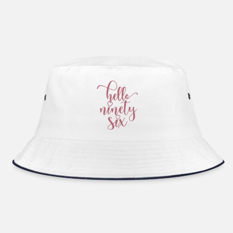 Hello Ninety Six Cute 96 Years Old Birthday Bucket Hat