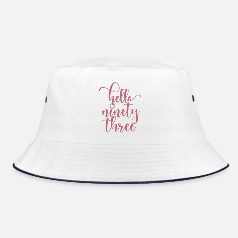 Hello Ninety Three Cute 93 Years Old Birthday Bucket Hat