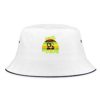 American Bully smile everyday rainbow colors - Bucket Hat - white/navy - Front
