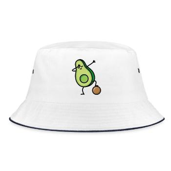 Dabbing Avocado Football Player Keto Diët - Bucket Hat - white/navy - Front