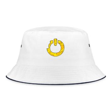 Cheese Power on Switch - Bucket Hat - white/navy - Front