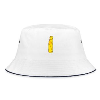 Buchstabe I - Bucket Hat - Weiß/Navy - Vorne