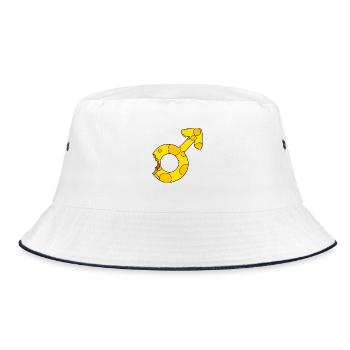 Sexe masculin - Symbole de Mars - Bob - blanc/marine - Devant
