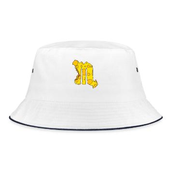 Sternzeichen Skorpion - Bucket Hat - Weiß/Navy - Vorne
