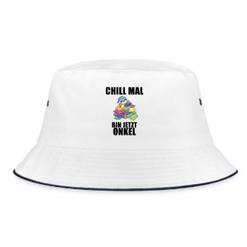 Onkel - Onkel werden - Bucket Hat - Weiß/Navy - Vorne