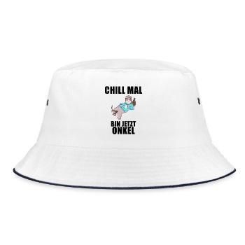 Onkel - Onkel werden - Bucket Hat - Weiß/Navy - Vorne