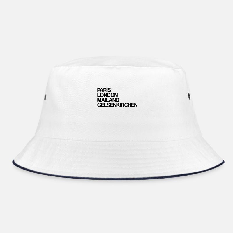 Gelsenkirchen Paris London Mailand Gelsenkirchener - Bucket Hat - Weiß/Navy