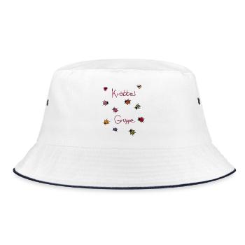 Krabbelgruppe, Kindergarten - Bucket Hat - Weiß/Navy - Vorne
