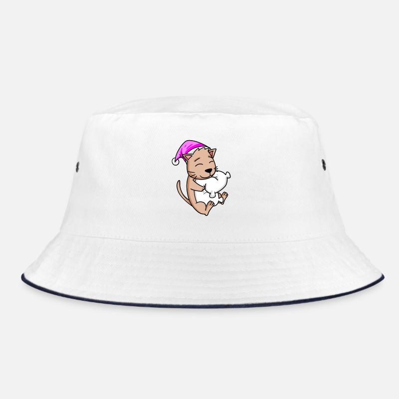 Cat with pillow Bucket Hat