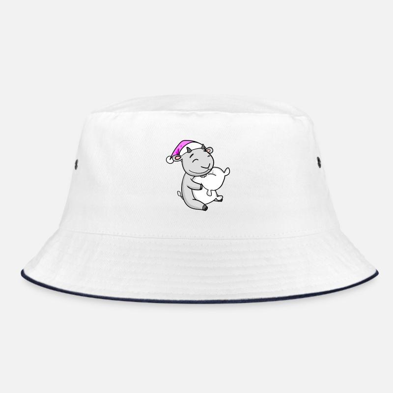 Goat with pillow and sleeping cap Bucket Hat
