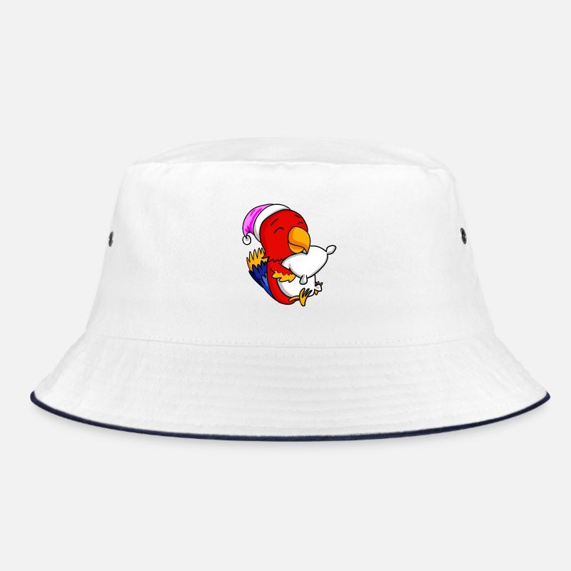 Parrot with pillow and sleeping cap Bucket Hat