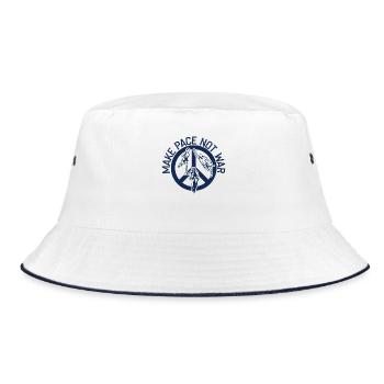Speed up instead of war triathlete - Bucket Hat - white/navy - Front