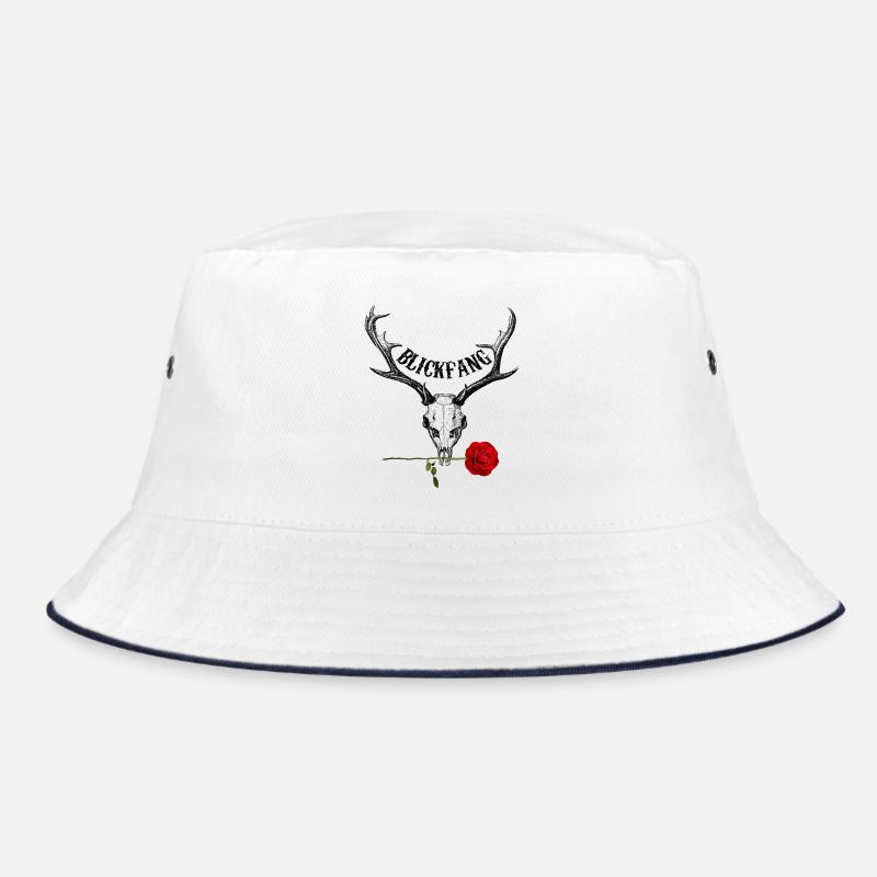 BLICKFANG Wild Rose hell - Bucket Hat - Weiß/Navy