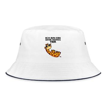Teamleiter Giraffe Trainer Leitung Chef - Bucket Hat - Weiß/Navy - Vorne