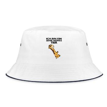 Teamleiter Giraffe Trainer Leitung Chef - Bucket Hat - Weiß/Navy - Vorne