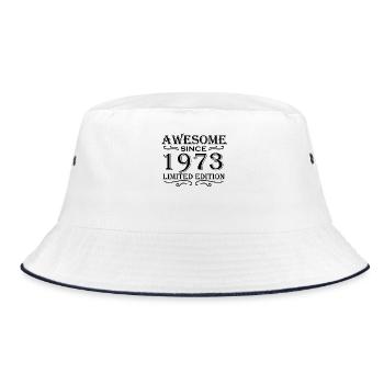 1973 - Born 1973 - Bucket Hat - white/navy - Front