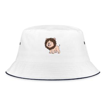 Motif de lion pour les enfants - Bob - blanc/marine - Devant