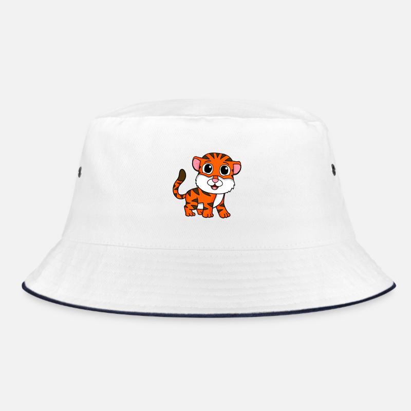 Tiger - Bucket Hat - Weiß/Navy