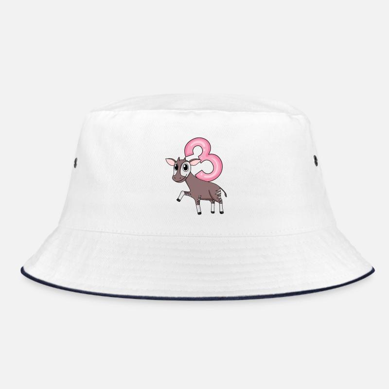 Mädchen 3 Jahre alt Okapi 3. Geburtstag Geschenk Bucket Hat