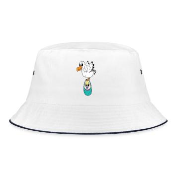 Oiseau avec grossesse de bébé - Bob - blanc/marine - Devant
