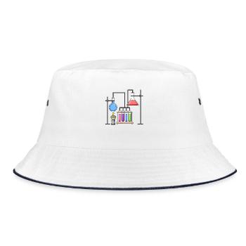Chemie Labor Wissenschaft Chemiker - Bucket Hat - Weiß/Navy - Vorne