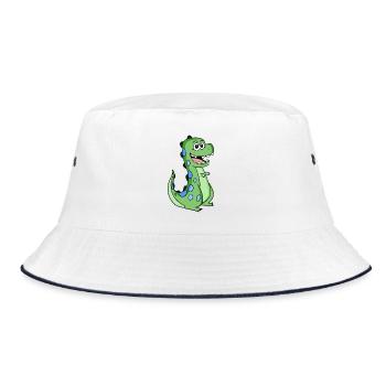 Dino Tooth Gap Toddler Milk Tooth - Bucket Hat - white/navy - Front