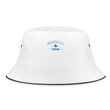 Amarillo Texas Bundesstaat der USA Amerika - Bucket Hat - Weiß/Navy - Vorne