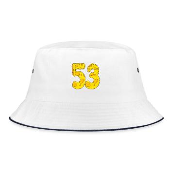 53 Jahre alt - 53. Geburtstag Geschenk - 1953 - Bucket Hat - Weiß/Navy - Vorne