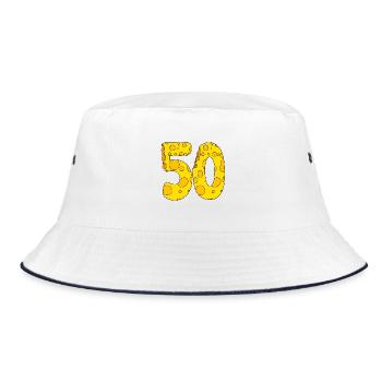 50 Jahre alt - 50. Geburtstag Geschenk - 1950 - Bucket Hat - Weiß/Navy - Vorne