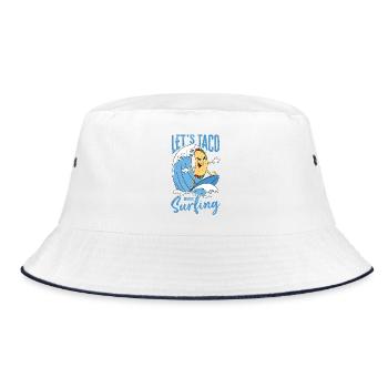 Let's Taco Bout Surfing Lover - Bucket Hat - white/navy - Front