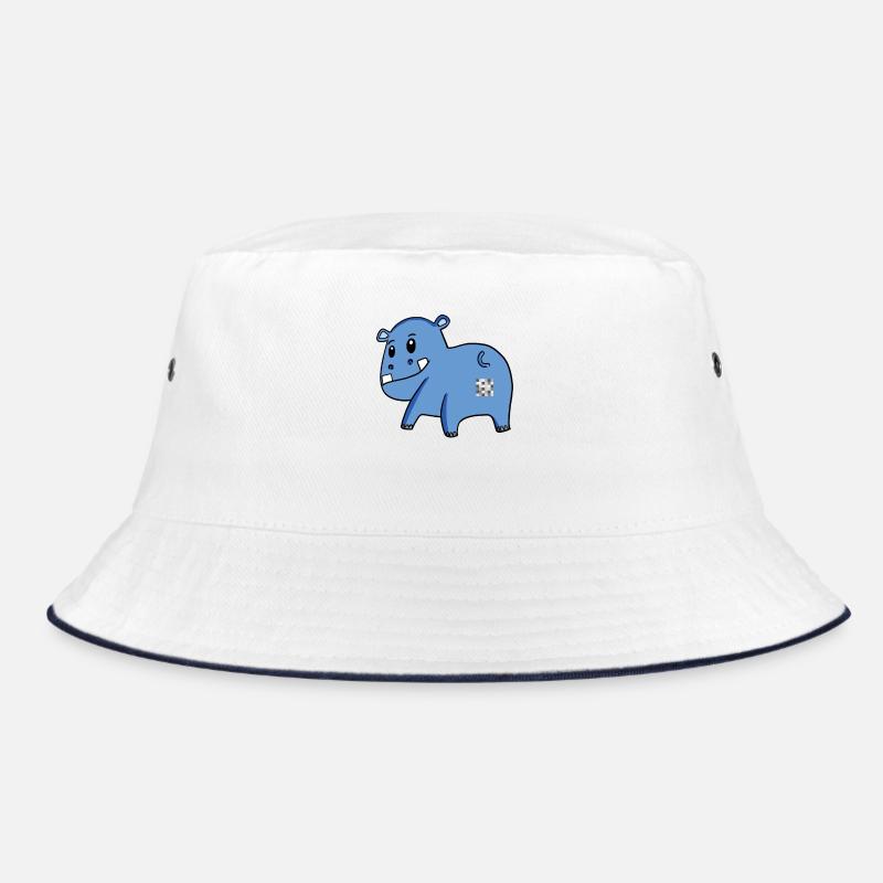 Hippo Ass - Hippopotame Butt - Bob - blanc/marine