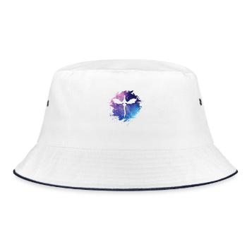 Drachen Fleck Tierkreiszeichen - Bucket Hat - Weiß/Navy - Vorne