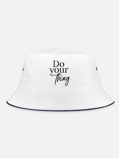 Do your thing - Bucket Hat - white/navy - Front