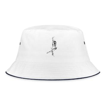 Pole Dance - Bucket Hat - Weiß/Navy - Vorne