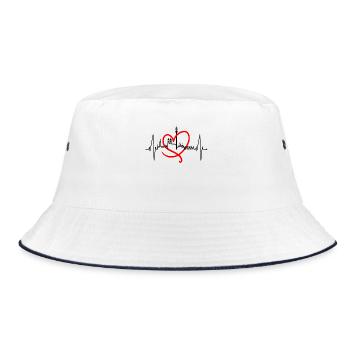 Munich Skyline Heartbeat Bavaria Fan Love Munich - Bob - blanc/marine - Devant