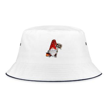 Christmas Dwarf Christmas Gnome - Bucket Hat - white/navy - Front