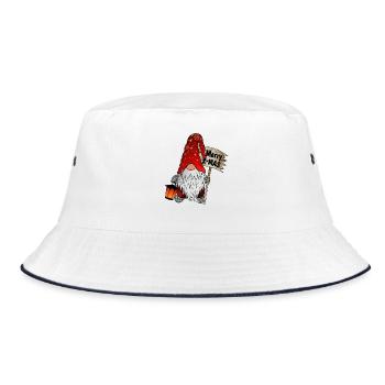 Christmas Dwarf Christmas Gnome Merry Christmas - Bucket Hat - white/navy - Front