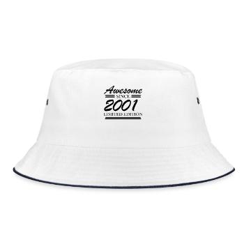 2001 - Born 2001 - Bucket Hat - white/navy - Front