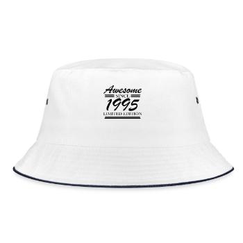 1995 - Born 1995 - Fantastic since 1995 - Bucket Hat - white/navy - Front