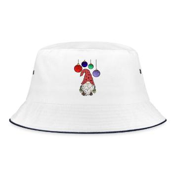Christmas Gnome Christmas Elves - Bucket Hat - white/navy - Front