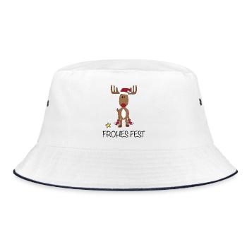 Frohes Fest - Bucket Hat - Weiß/Navy - Vorne