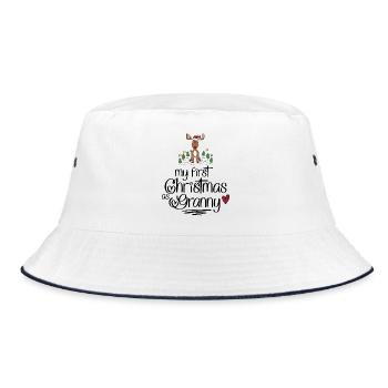 Lustige Geschenke für Granny zu Weihnachten - Bucket Hat - Weiß/Navy - Vorne